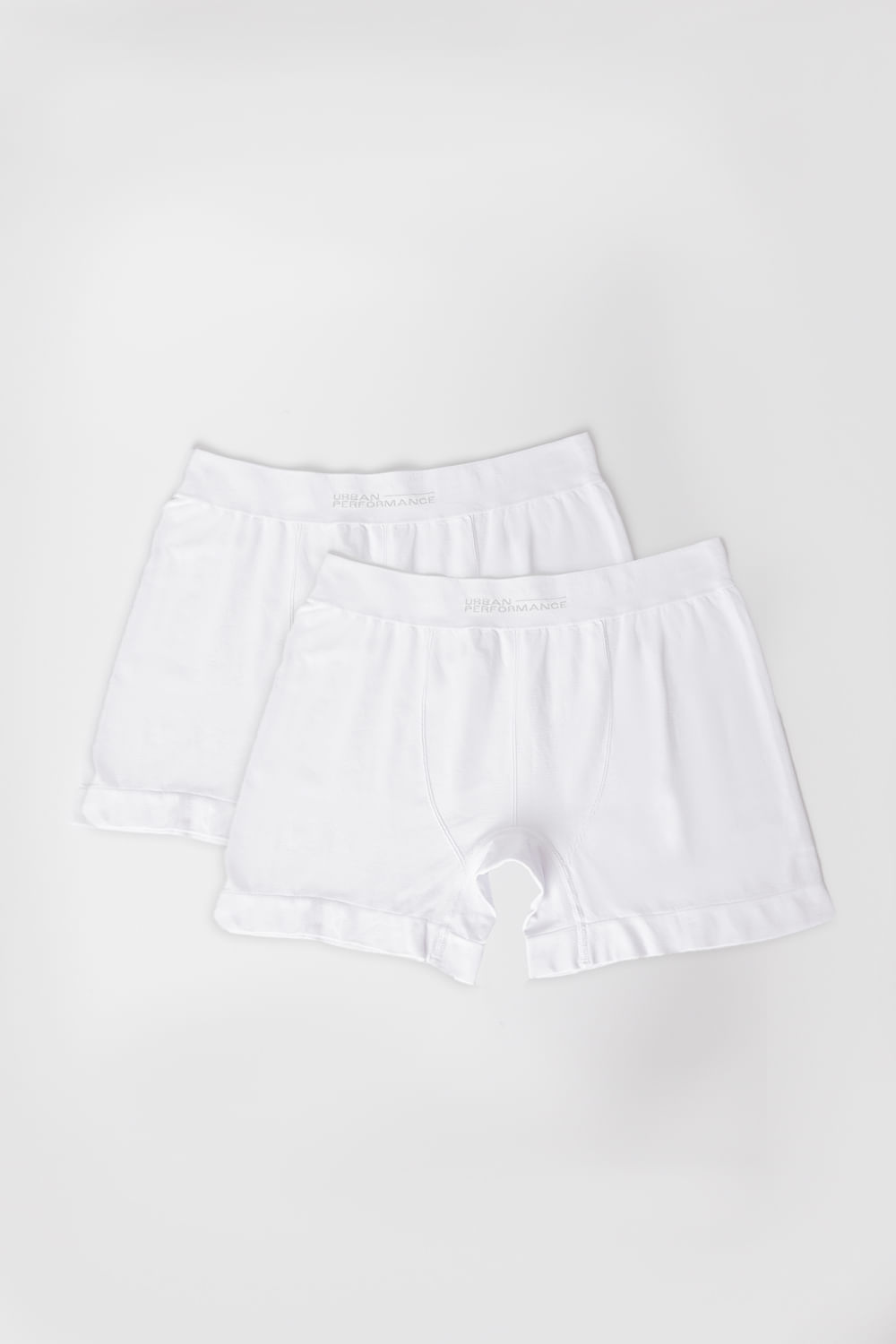 Kit 2 Cuecas Boxer Sem Costura Branco